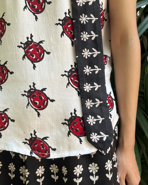 Draped-Scarf Top ft. Handcraft from Bagh